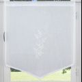 White leaves window curtain