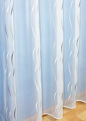 Grey embroidery sheer curtain