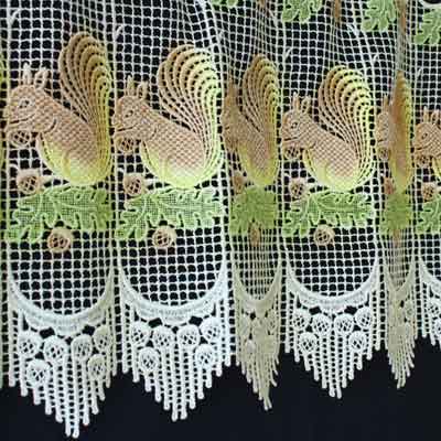 Squirrel Lace curtain