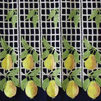 Fruits lace cafe curtain