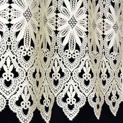 Cotton macrame lace cafe curtain