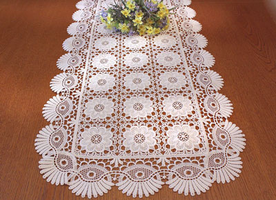 Coquilles macrame lace cafe curtain