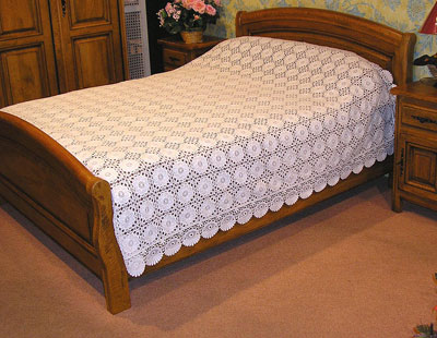 Chambord macrame lace bedspread