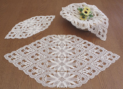 Macrame lace doilies Tradition