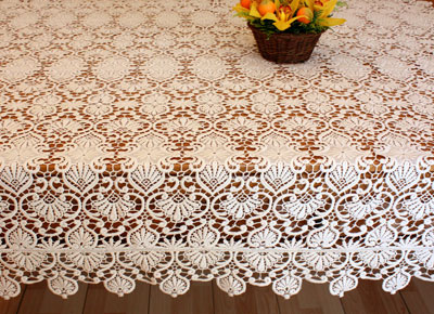 Classic macrame lace tablecloth