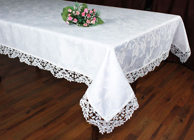 Laurier macrame lace tablecloth