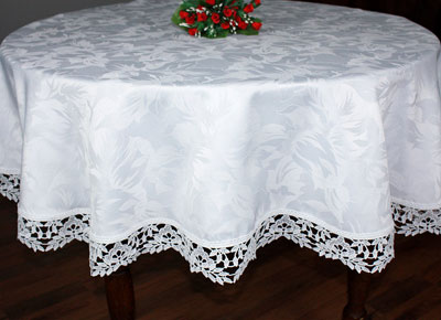 Round lace tablecloth Laurier