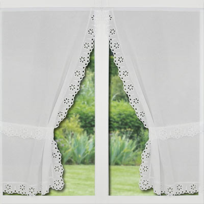 Marie lace trimmed curtain