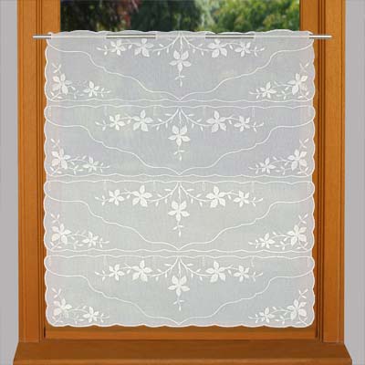 Amandine white window curtain