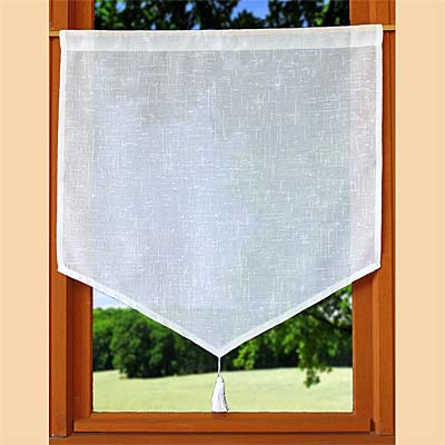 Pointed look linen window curtain