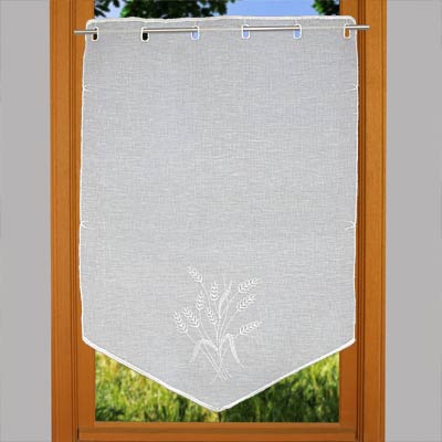Pointed linen window curtain 