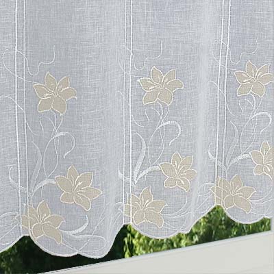 Yardage Floral lace cafe curtain