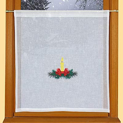 Christmans candle window curtain