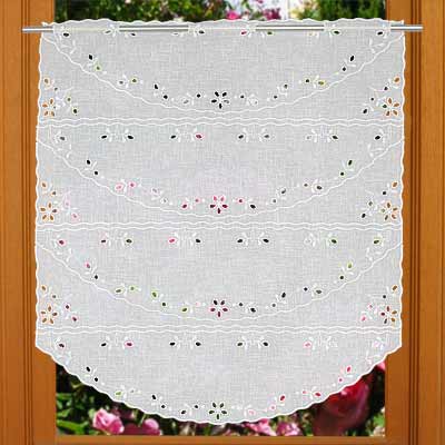 Pointed english embroidery curtain