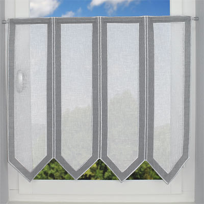 Trendy grey-white curtain