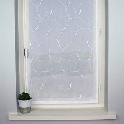 Fanny white embroidered window custom sheer