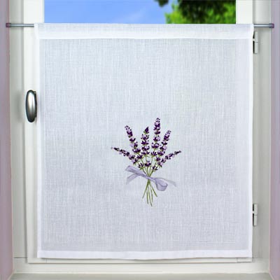 Window lavander bouquet curtain