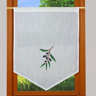 Olives pointed kitchen curtain