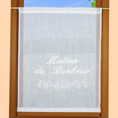 Custom made embroidered curtain