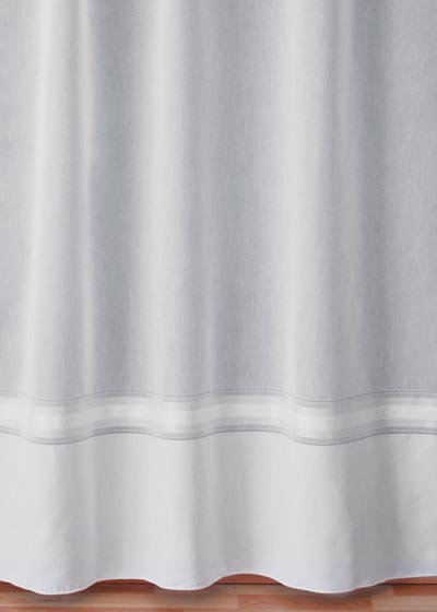 White sheer curtain