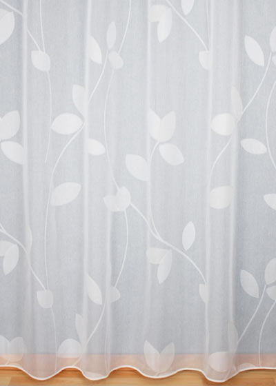 Yardage ivory sheer curtains with leaves