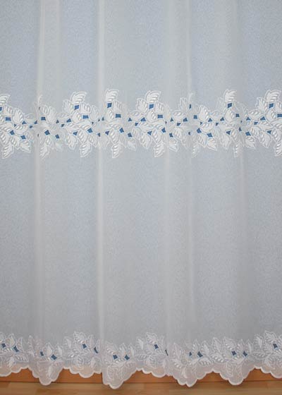 Light embroidered sheer curtain