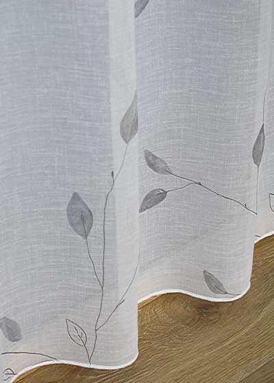 Made to measure printed leaves sheer curtain
