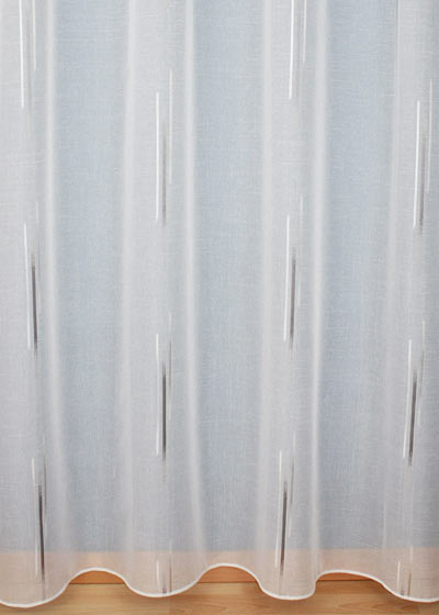 Yardage grey stripe sheer curtain