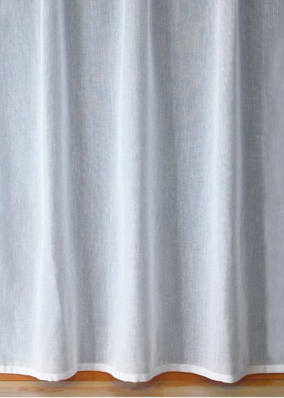 White linen sheer curtain by the yard