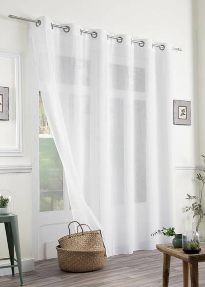 White great height sheer curtain