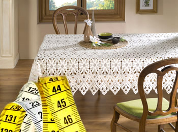 Table lace measuring guide