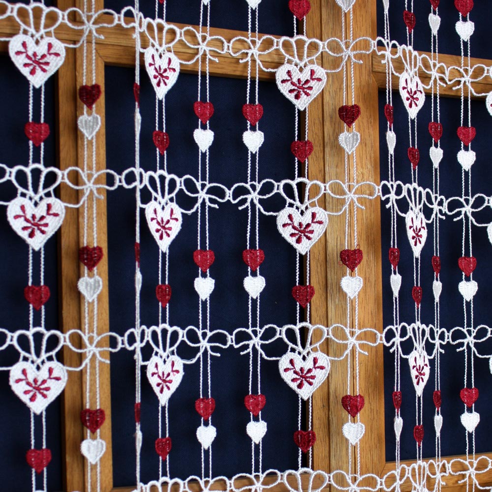 Moutain decoration heart cafe curtain