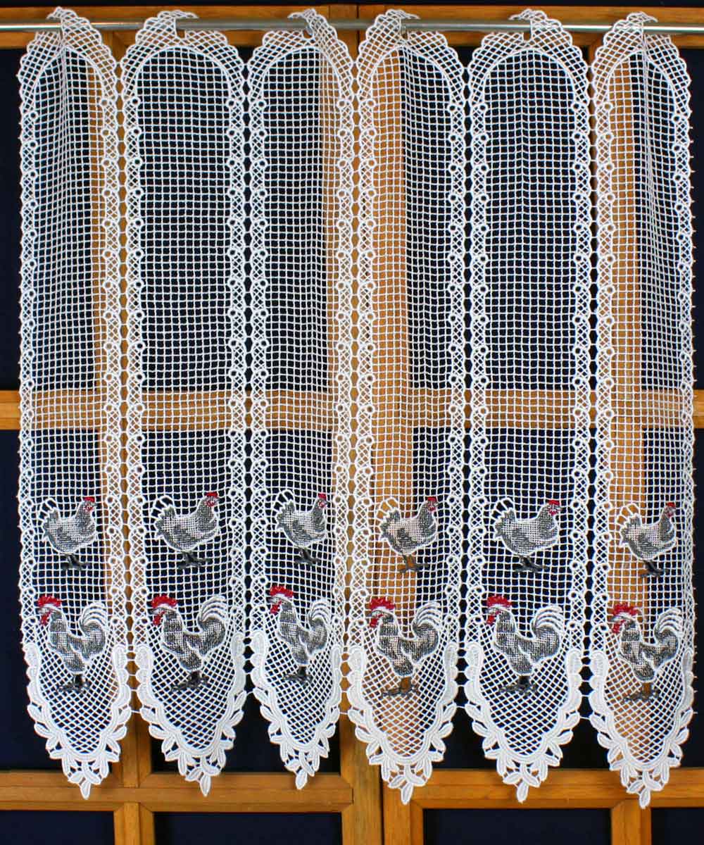 hen lace curtain in 24 inches 