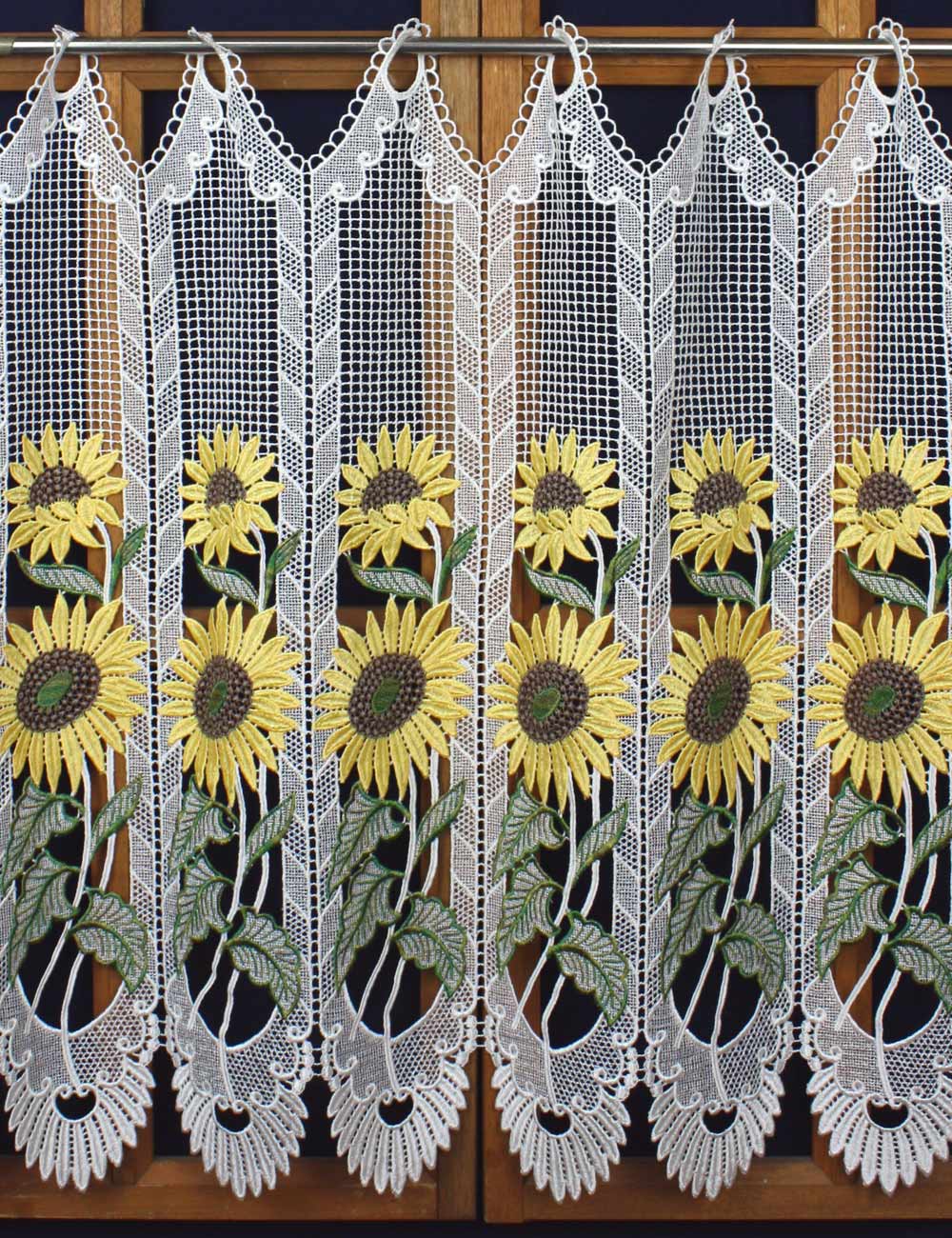 Tournesol cafe curtain with color