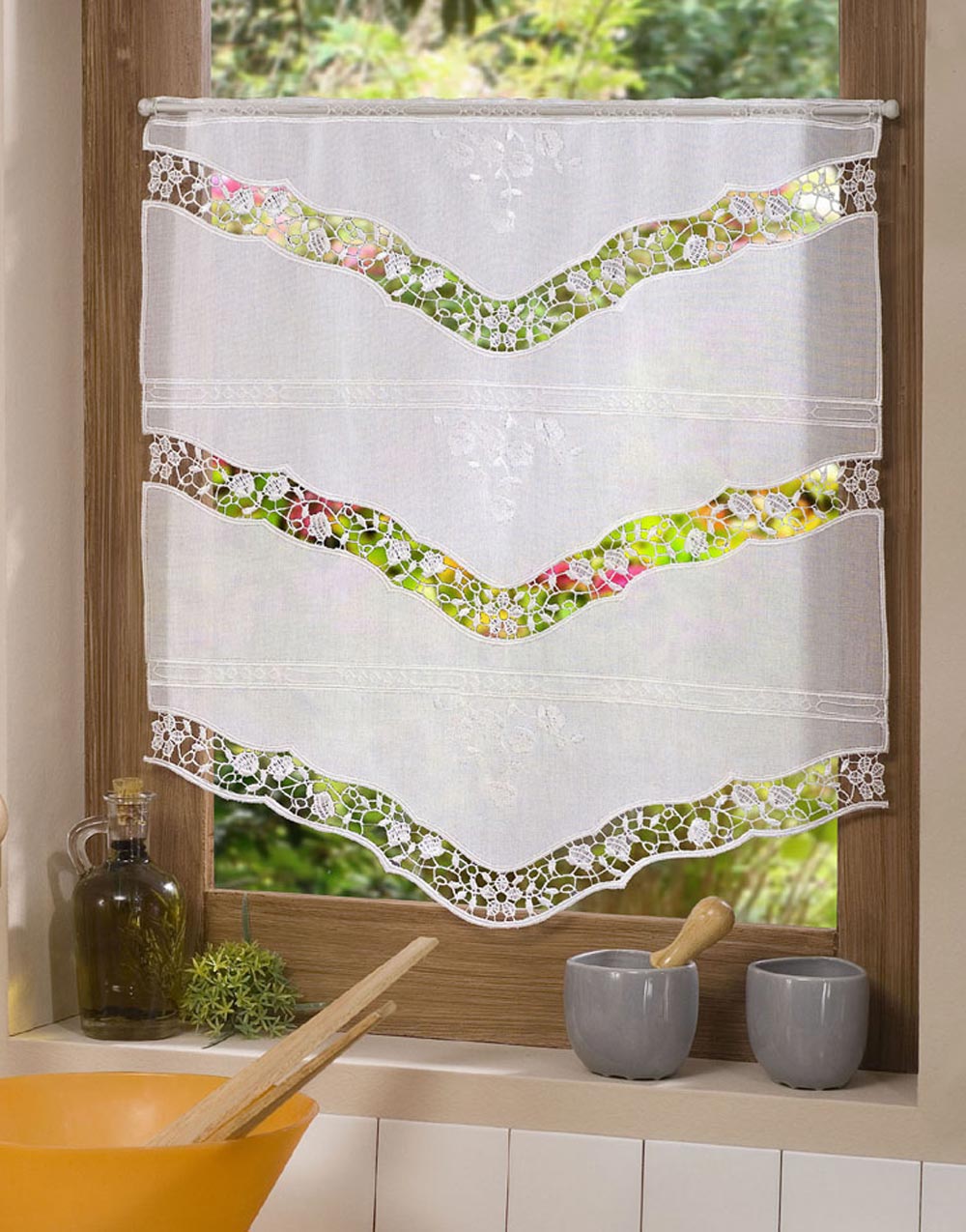 Cafe curtain venise natural white