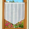 Pointed tier sheer curtain