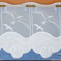 Tier embroidered curtain gull 23 inc height