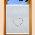 heart embroidery curtain