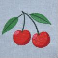 Cherry embroidery zoom