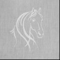 Horse embroidery zoom