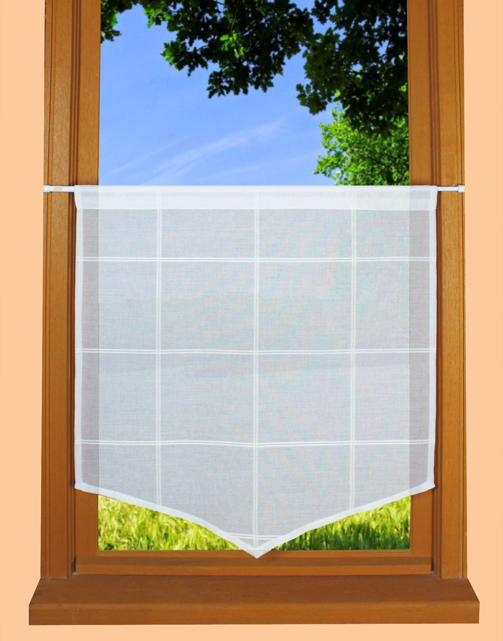 square pattern curtain