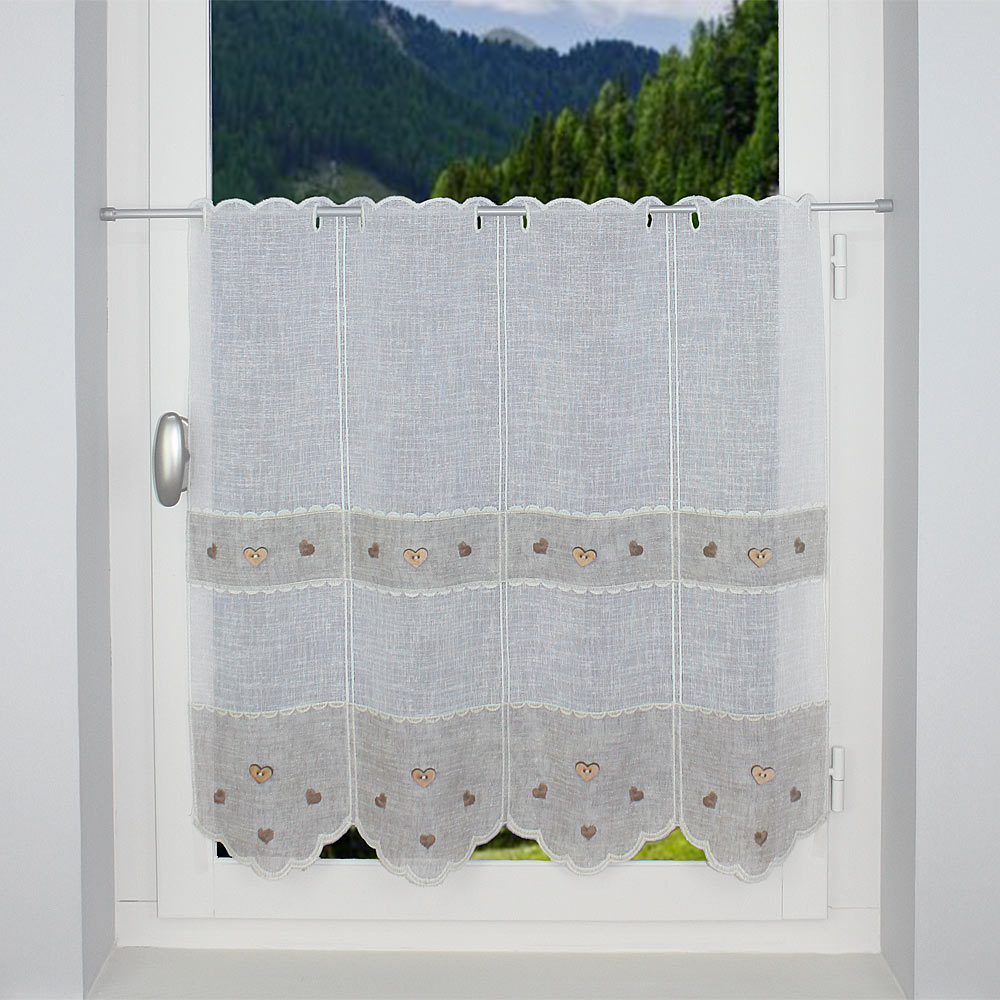 Cosy cafe curtain Megeve 24 inc height