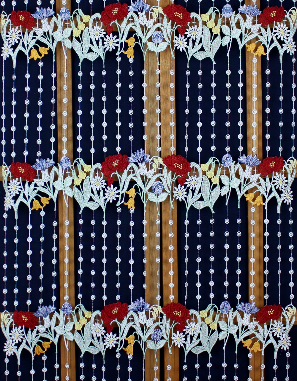 flowery field curtain lace