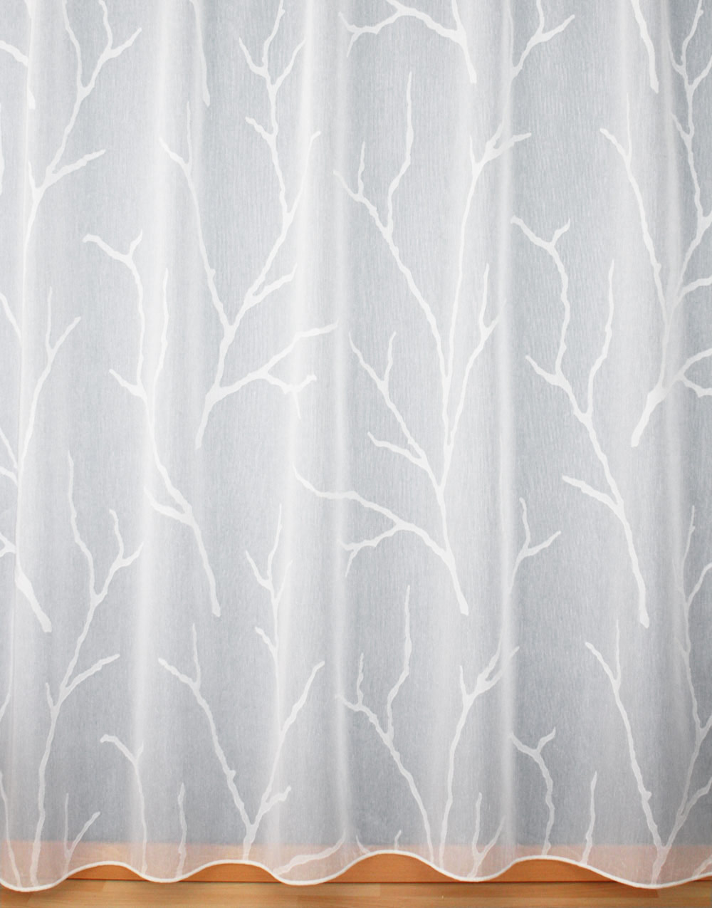 White Sheer curtain with branches