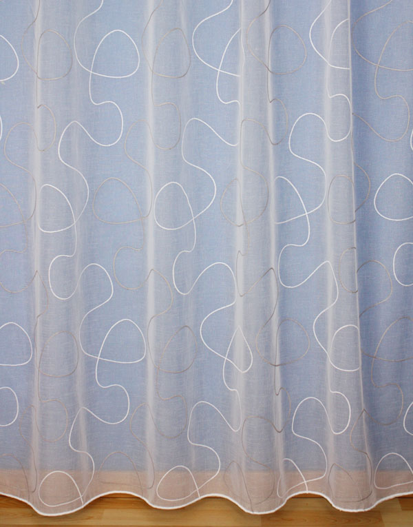 Grey Noemie sheer curtain by the yard