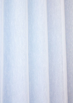 White terylene and linen sheer by the yard