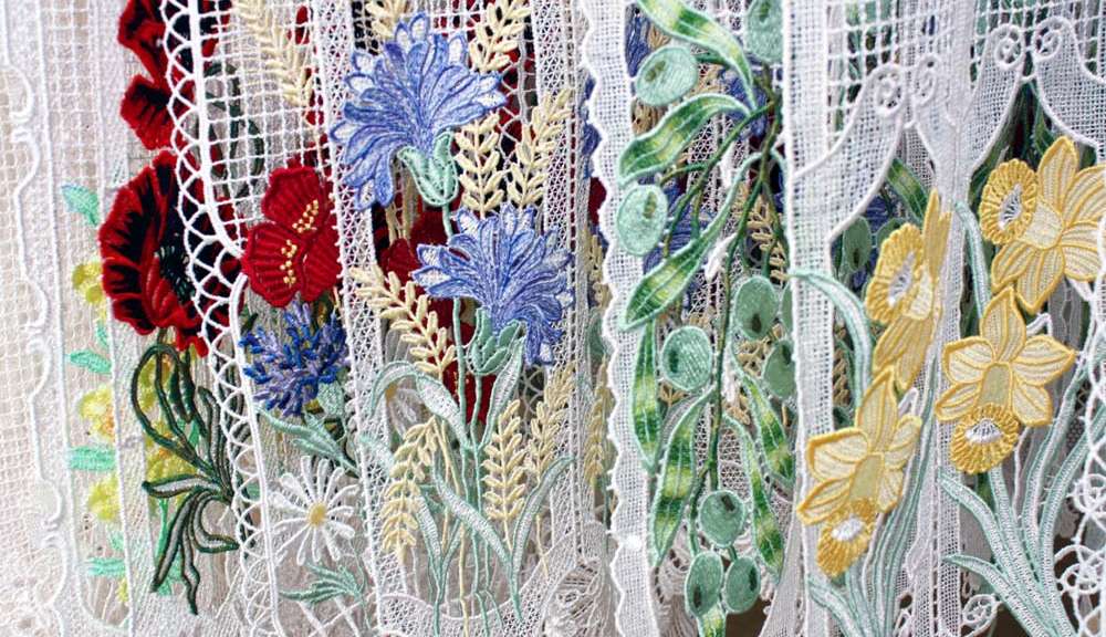 New colorful macrame lace curtain collection