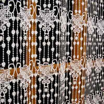 Leaves macrame lace cafe curtain
