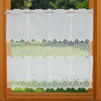 Brogue embroidery style cafe curtain