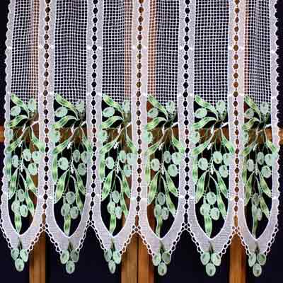 Olives macrame lace curtain